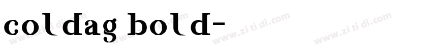 coldag bold字体转换